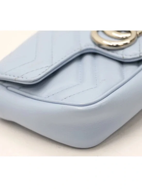 Gucci Calfskin Matelasse Super Mini GG Marmont Shoulder Bag - Picture 3 of 9